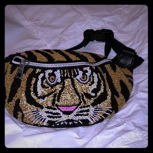 Topshop beaded tiger fanny pack